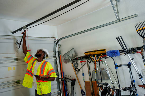 Professional Garage Door Panel Replacement technician working in West Columbia, TX